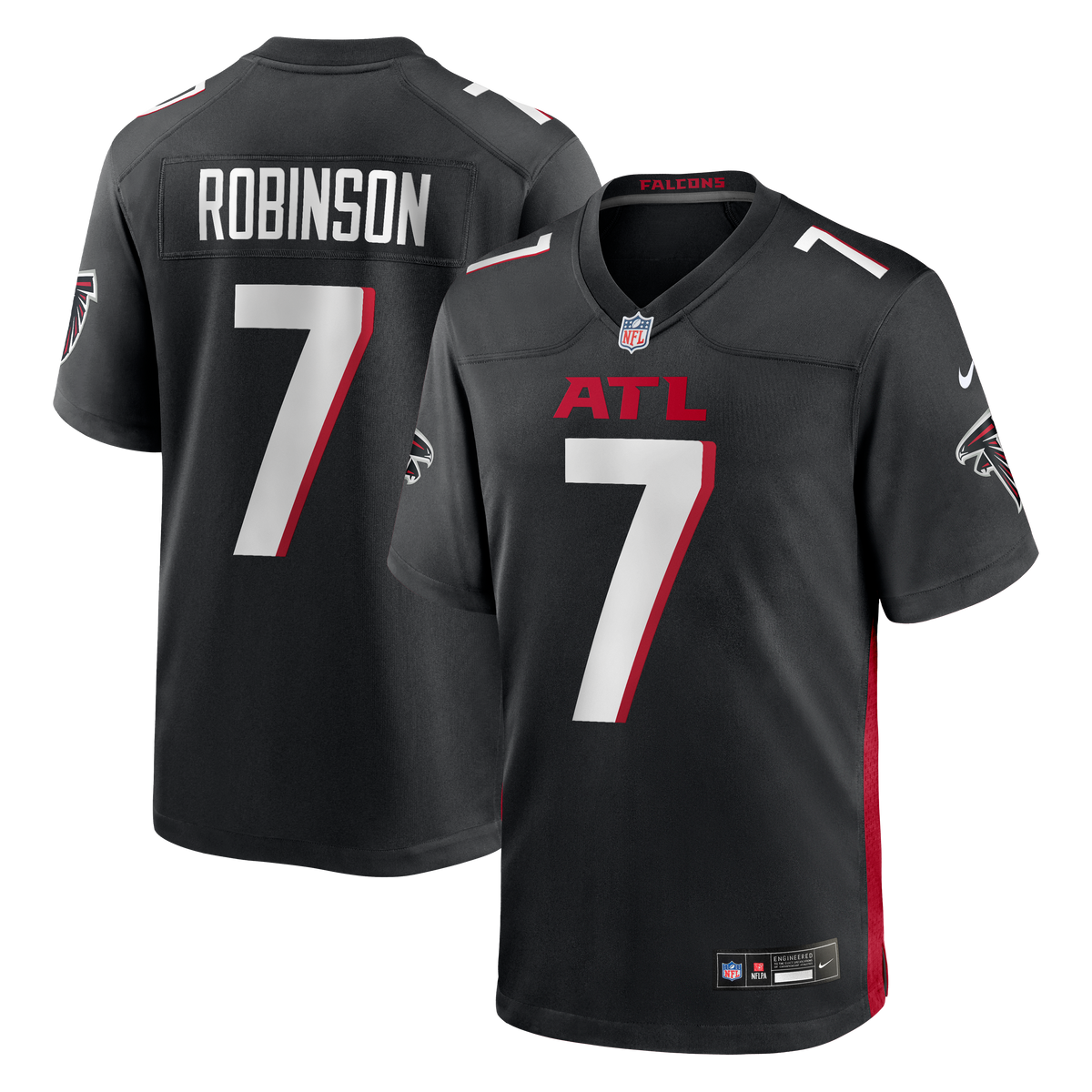 Men's Atlanta Falcons Bijan Robinson Nike Black  Game Jersey