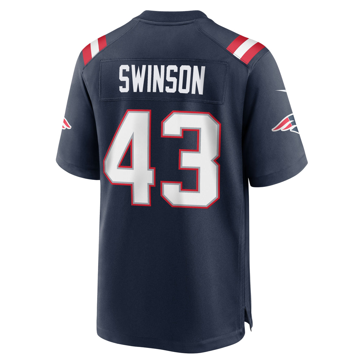 Men's New England Patriots Bradyn Swinson Nike Navy Team Game Jersey