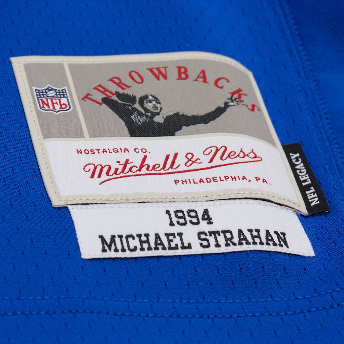 Men's New York Giants Michael Strahan Mitchell & Ness Royal 1994 Legacy Replica Jersey