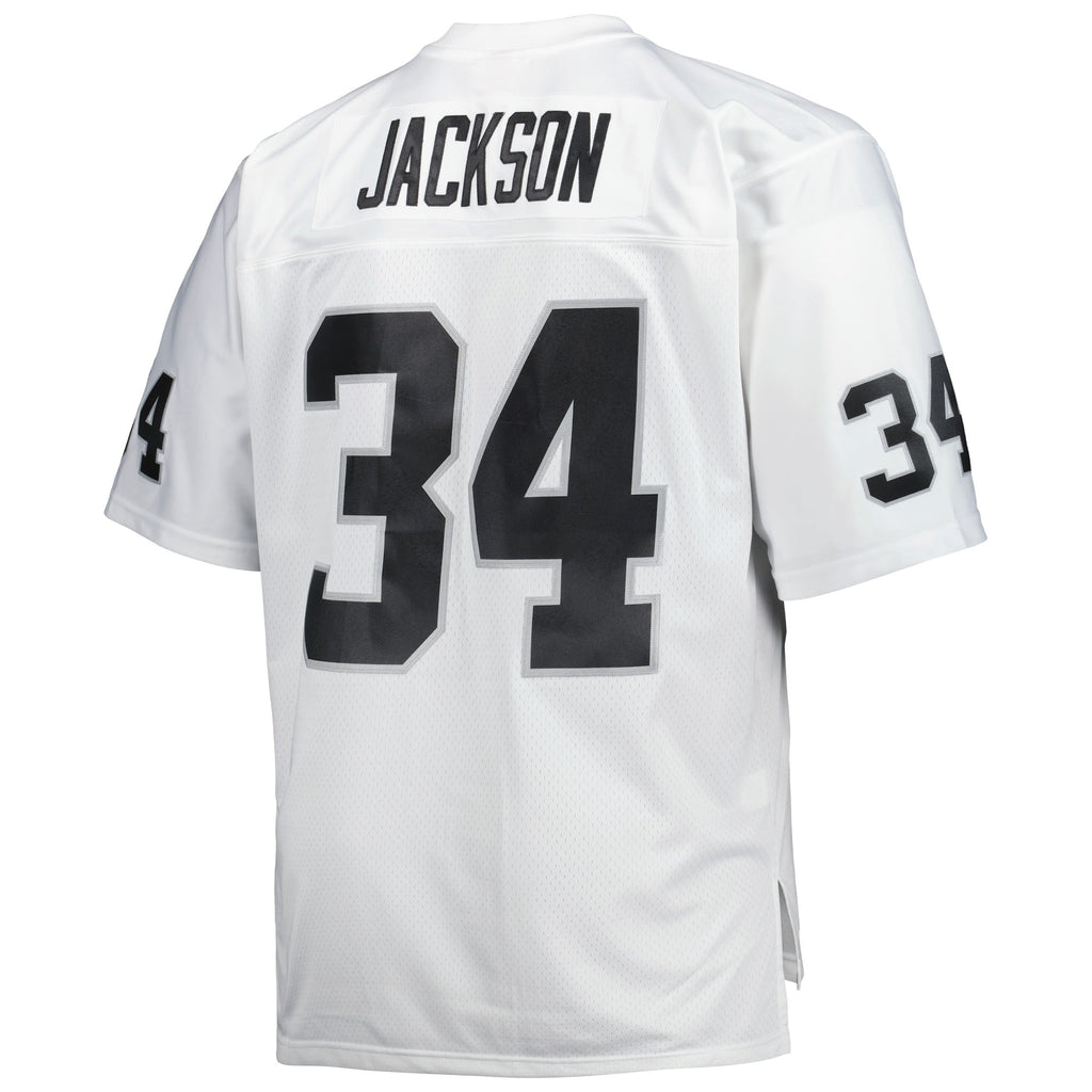Men's Las Vegas Raiders Bo Jackson Mitchell & Ness Black Big & Tall 1988 Retired Player Replica Jersey