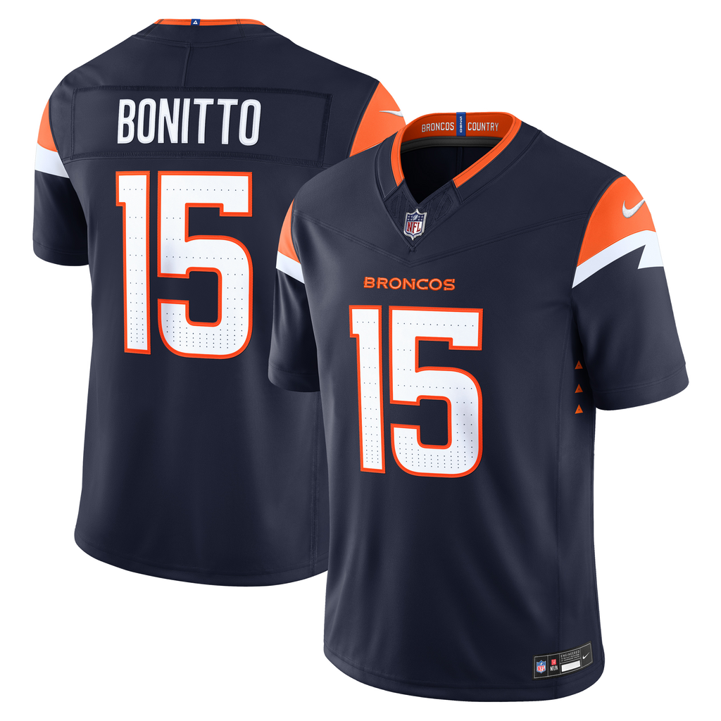 Men's Denver Broncos Nik Bonitto Nike Navy Alternate Vapor F.U.S.E. Stitched Limited Jersey