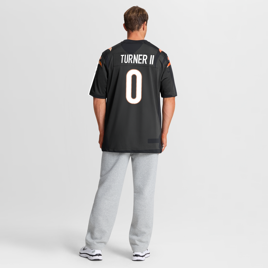 Men's Cincinnati Bengals DJ Turner II Nike Black Team Game Jersey
