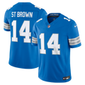 Men's Detroit Lions Amon-Ra St. Brown Nike Blue Team Vapor F.U.S.E. Stitched Limited Jersey