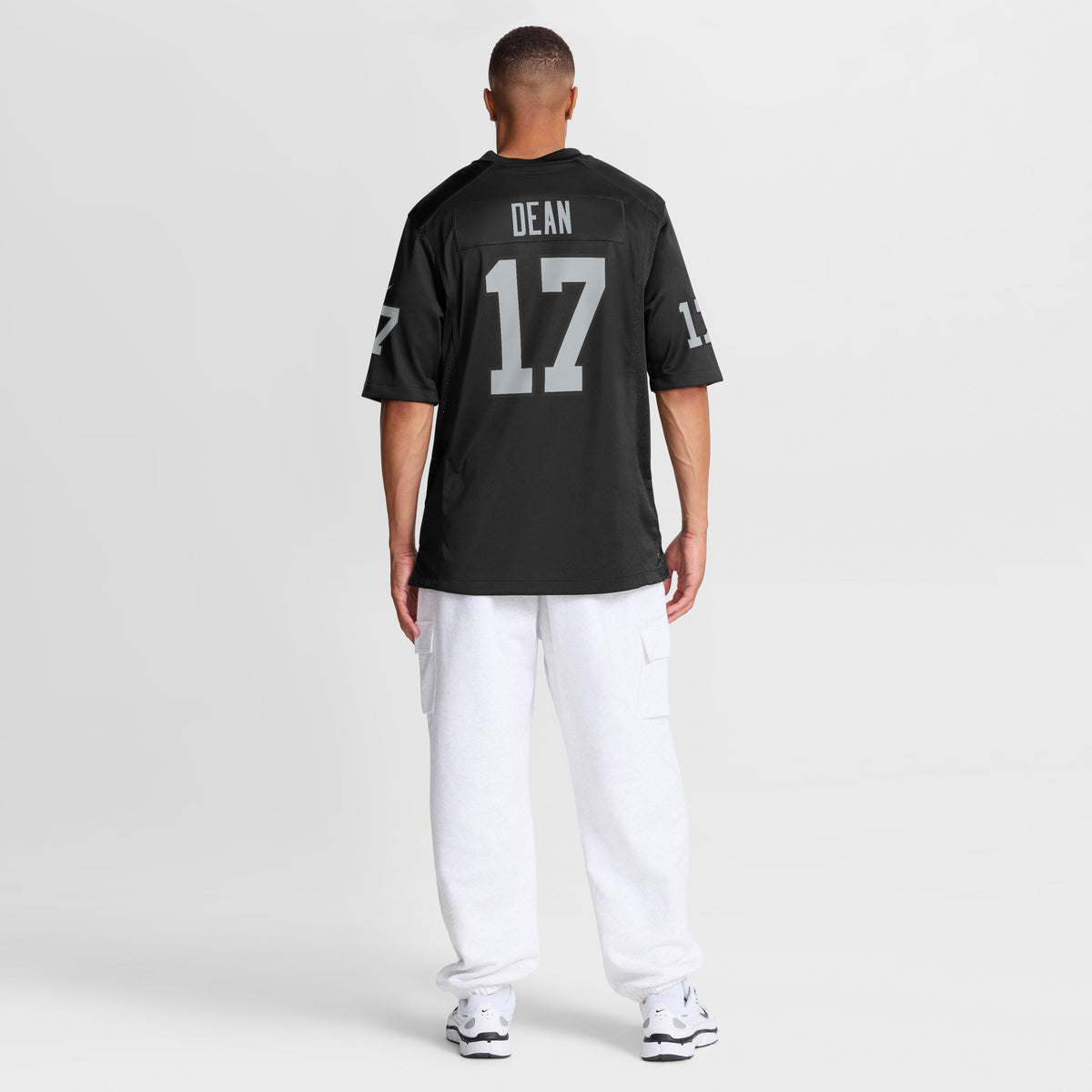 Men's Las Vegas Raiders Nakobe Dean Nike  Black Team Game Jersey