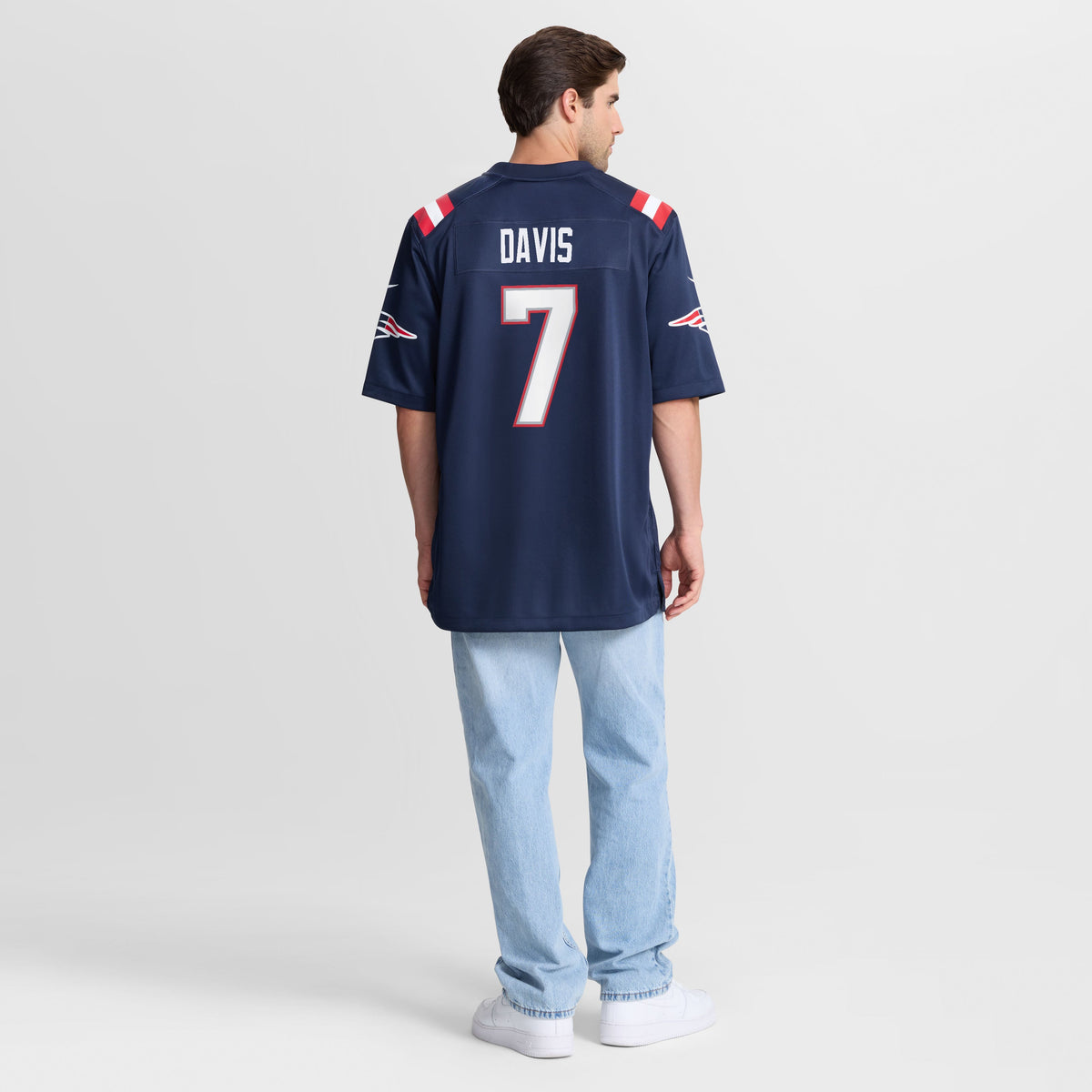 Men's New England Patriots Carlton Davis Nike Navy Team Game Jersey