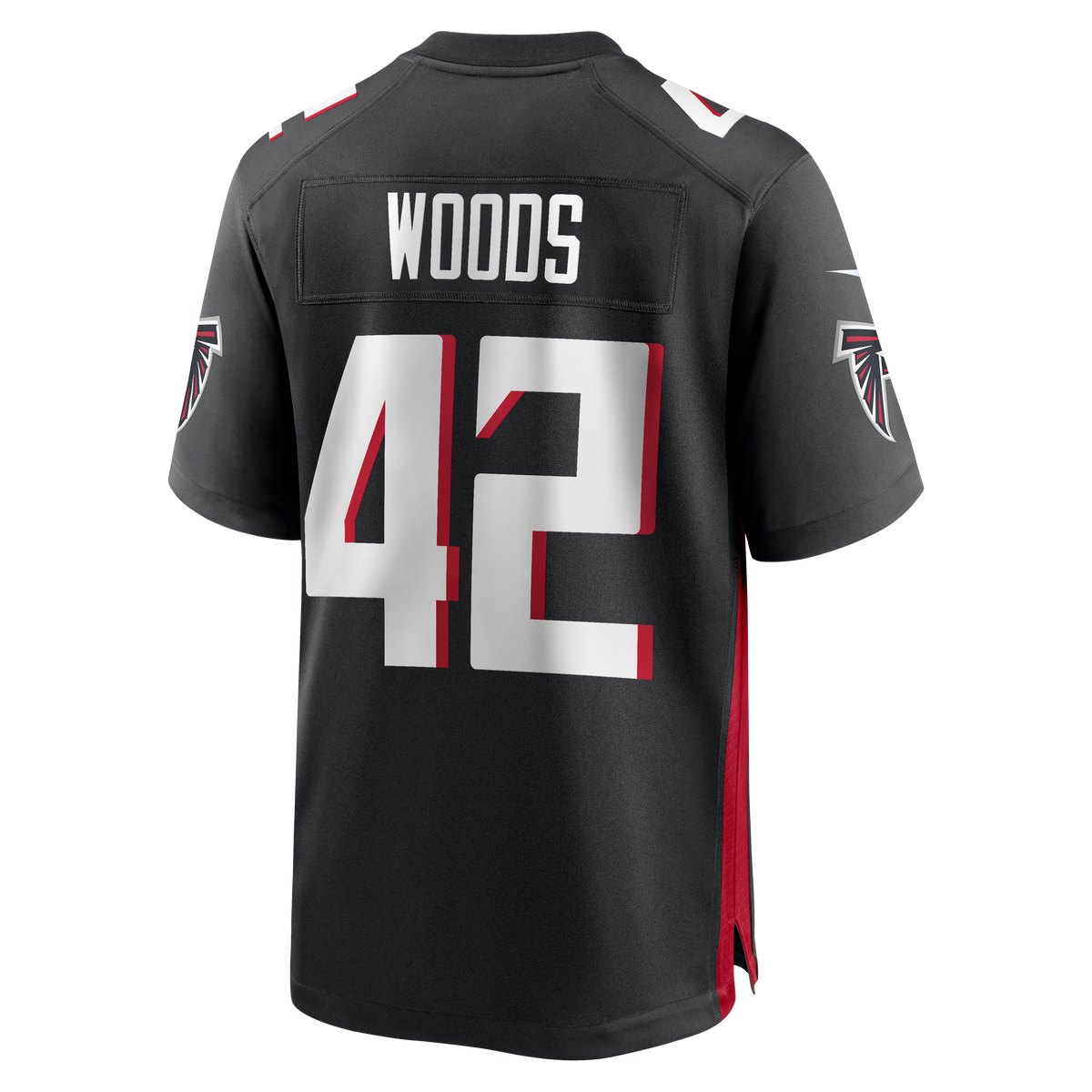 Men's Atlanta Falcons Josh Woods Nike  Black Team Game Jersey