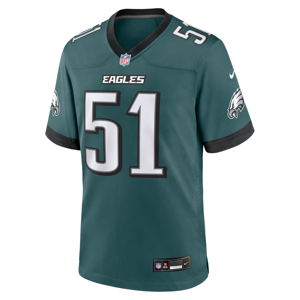 Men's Philadelphia Eagles Cam Jurgens Nike  Midnight Green Team Game Jersey