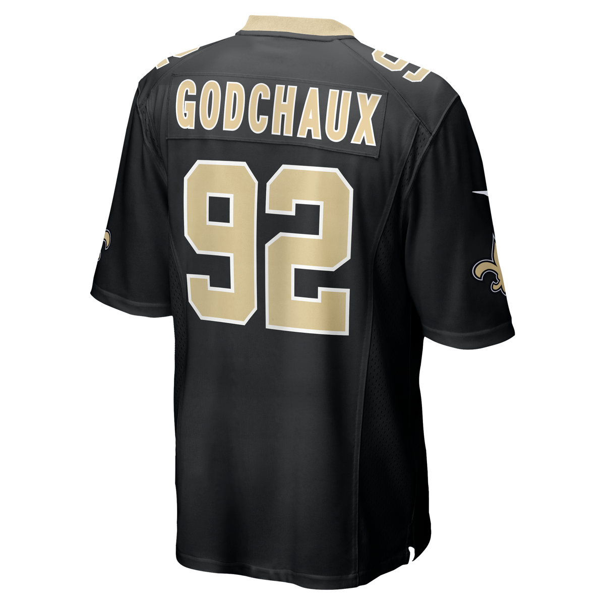 Men's New Orleans Saints Davon Godchaux Nike  Black Team Game Jersey