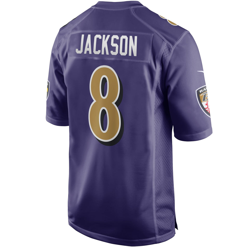 Men's Baltimore Ravens Lamar Jackson Nike White Game Jersey
