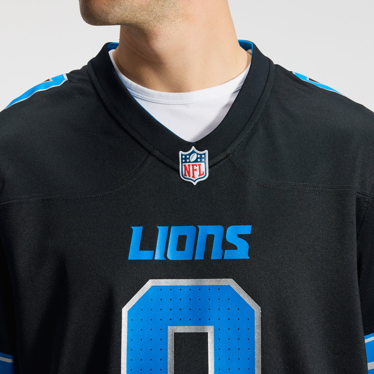 Men's Detroit Lions Jahmyr Gibbs Nike Black 2nd Alternate Game Player Jersey