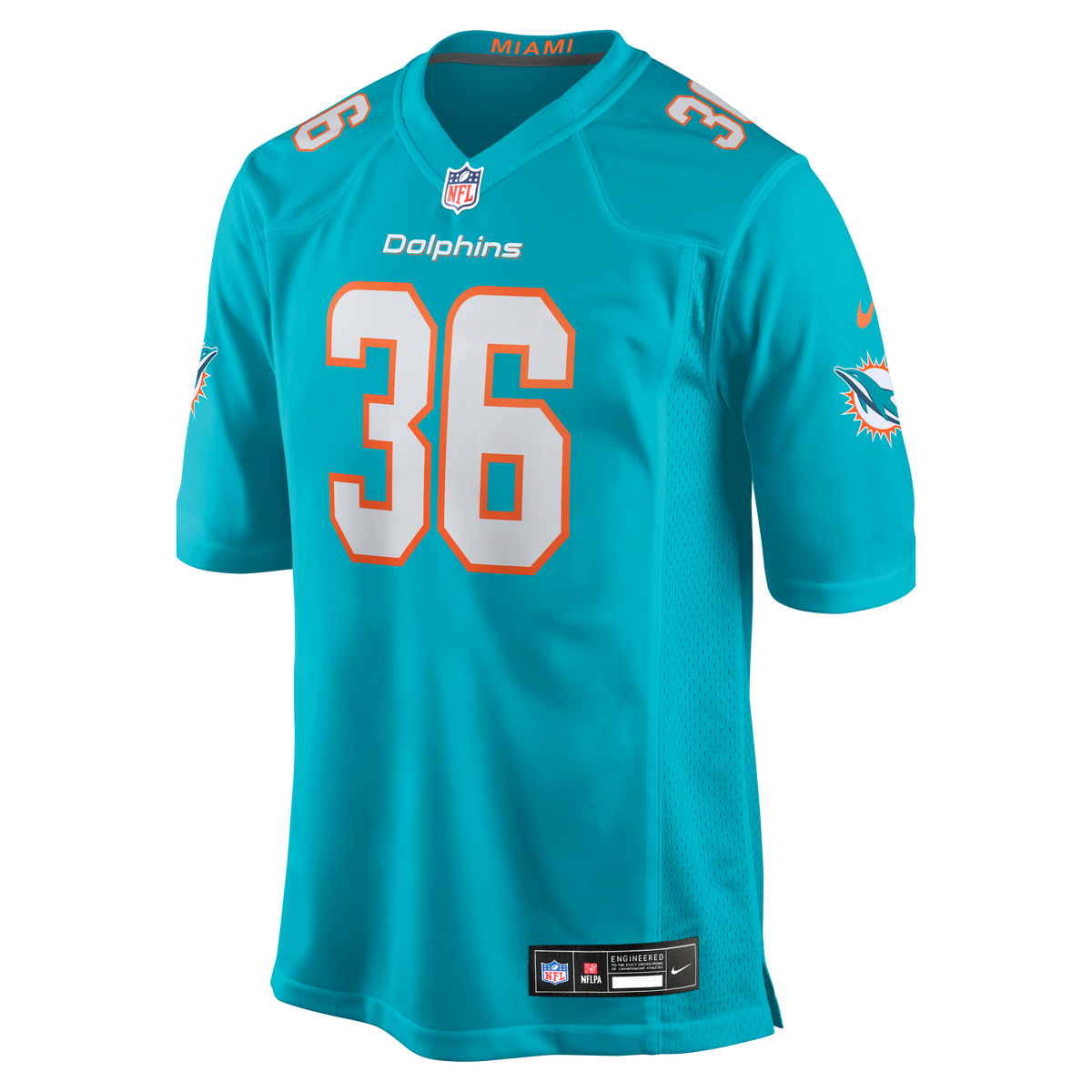 Men's Miami Dolphins Storm Duck Nike  Aqua  Game Jersey