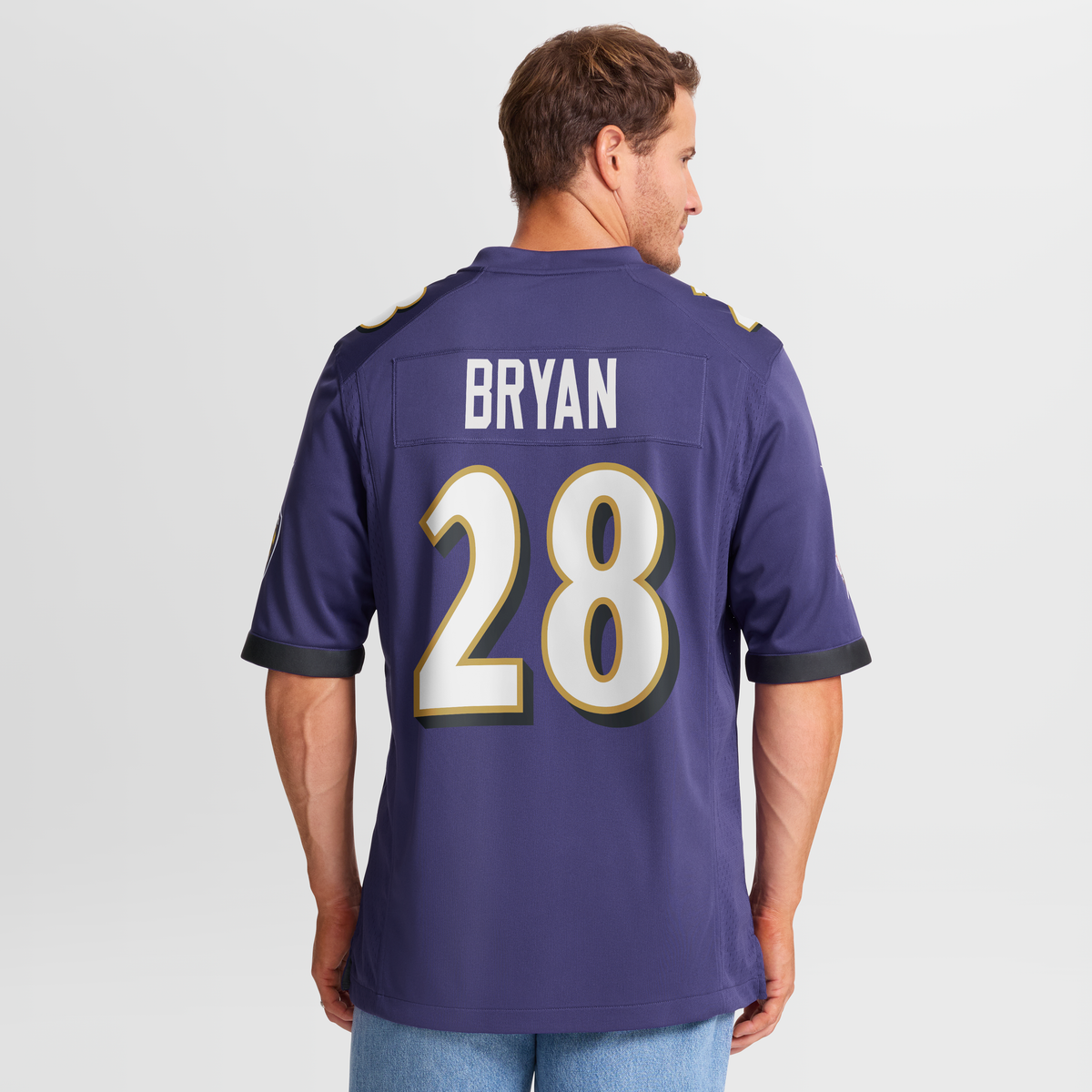 Men's Baltimore Ravens Taven Bryan Nike  Purple Team Game Jersey