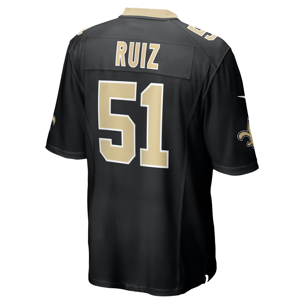 Men's New Orleans Saints Cesar Ruiz Nike Black Game Jersey