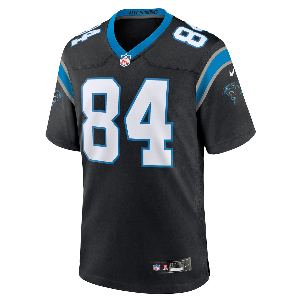 Men's Carolina Panthers Mitchell Evans Nike  Black Team Game Jersey