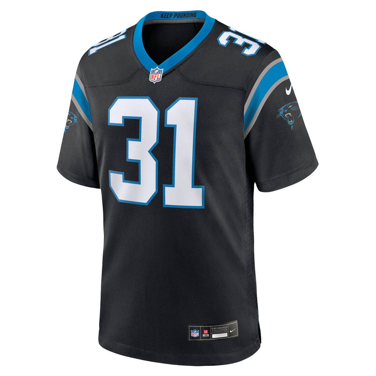 Men's Carolina Panthers Corey Thornton Nike  Black Team Game Jersey