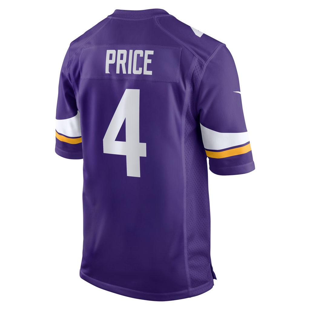 Men's Minnesota Vikings Myles Price Nike  Purple Team Game Jersey