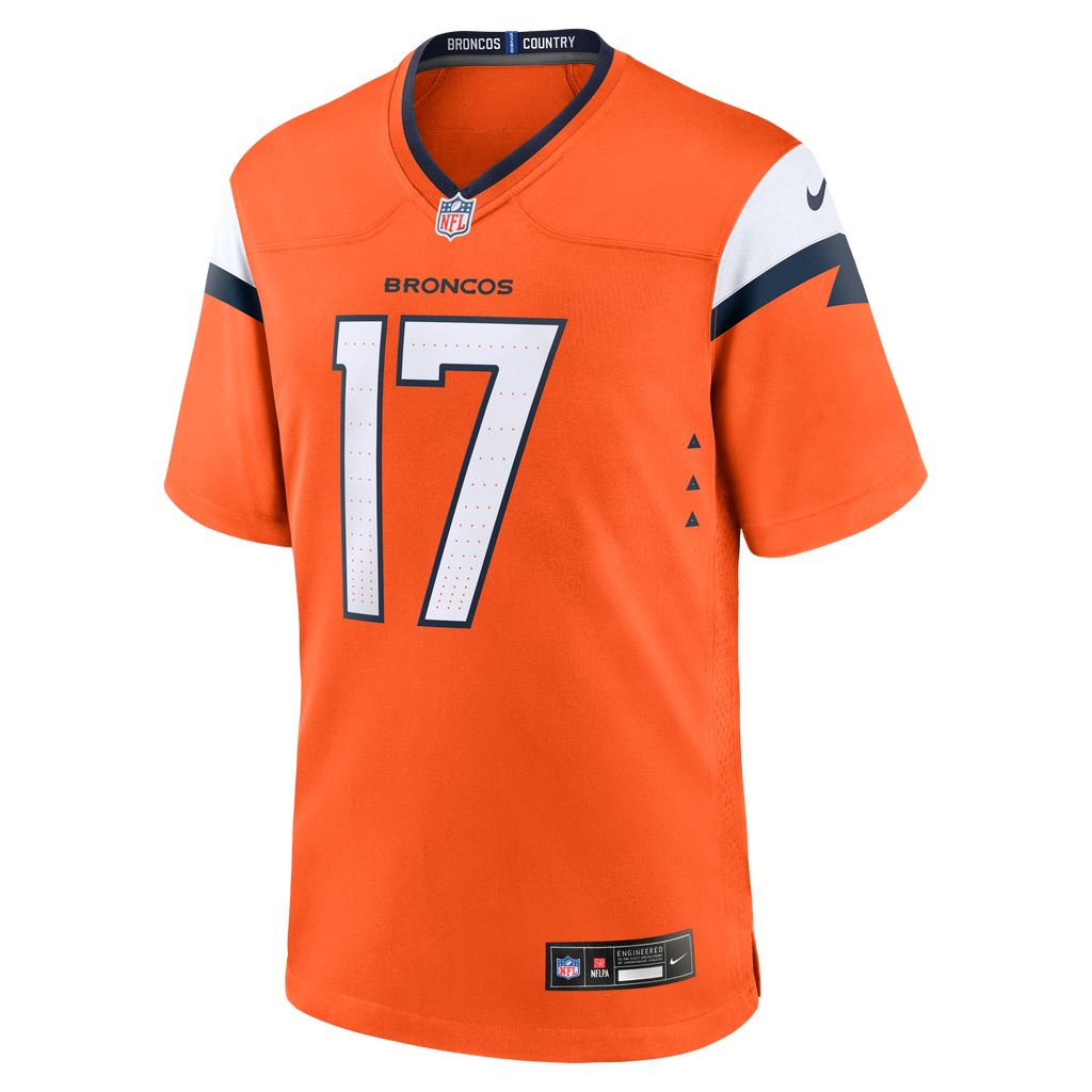 Men's Denver Broncos Jaylen Waddle Nike Orange Game Jersey