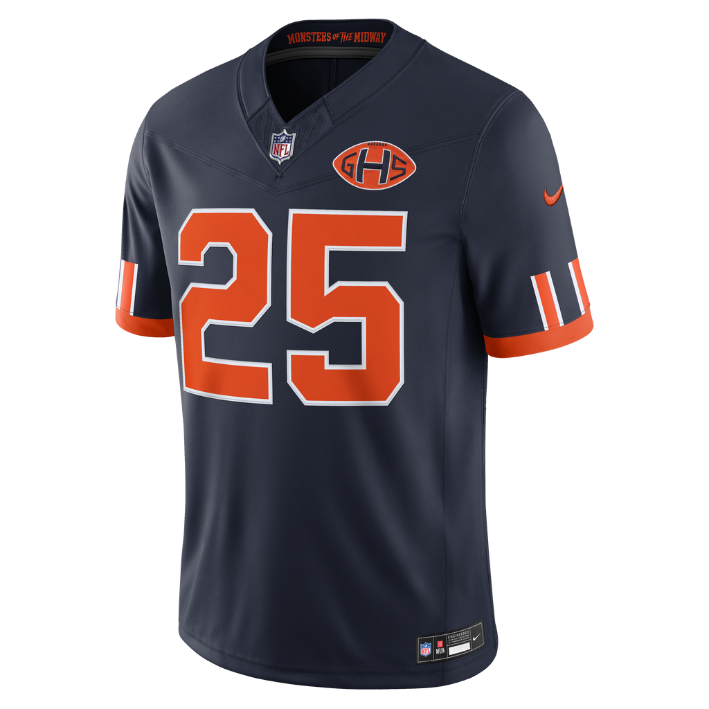 Men's Chicago Bears Kyle Monangai Nike Navy 2026 Rivalries Collection Stitched Limited Jersey