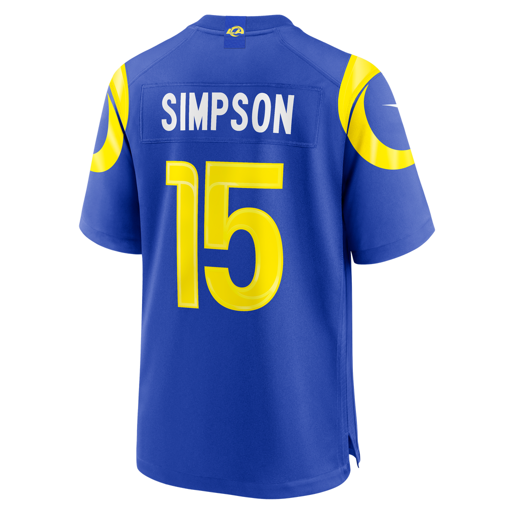 Men's Los Angeles Rams Ty Simpson Nike Royal Team Game Jersey