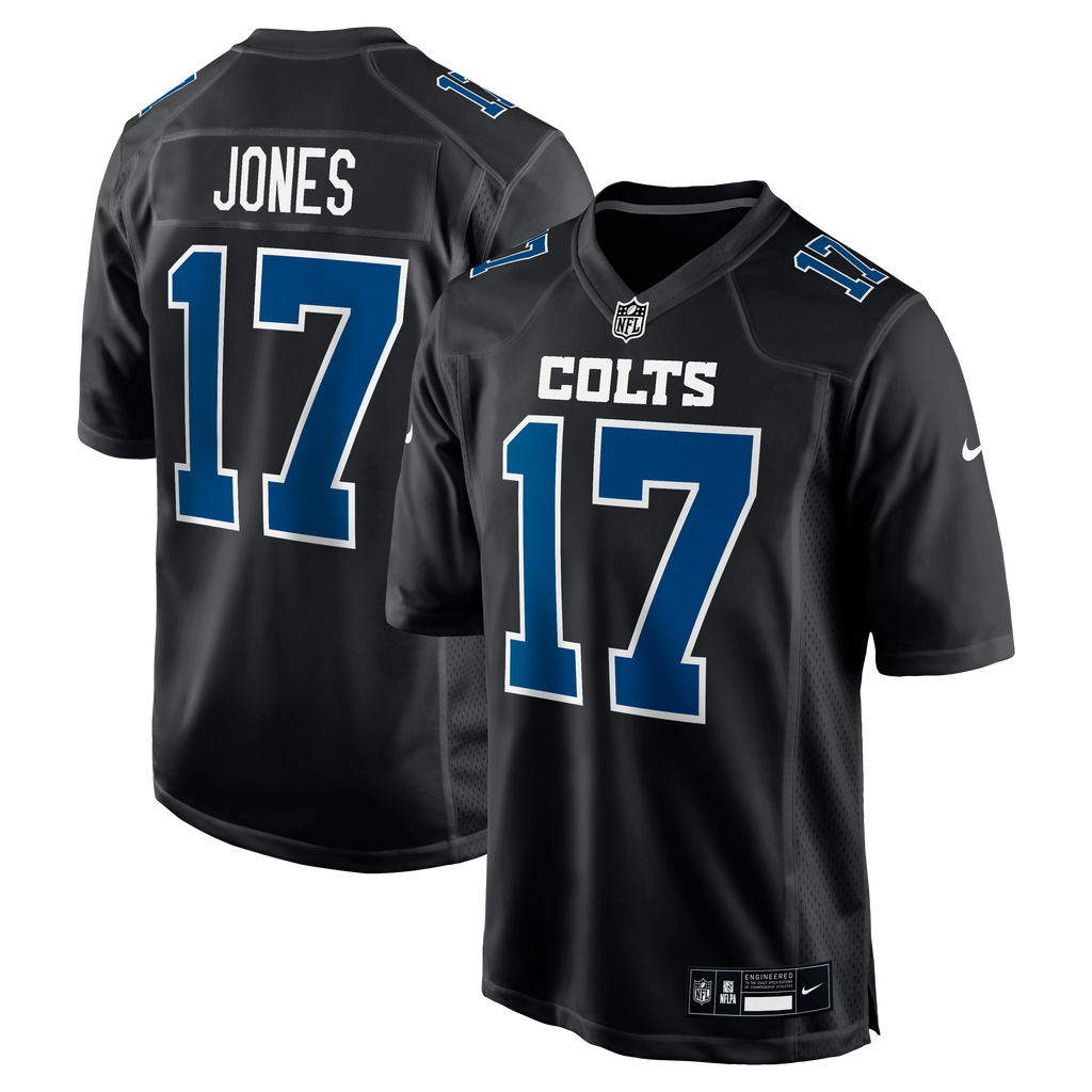 Men's Indianapolis Colts Daniel Jones Nike Carbon Black Fashion Game Jersey