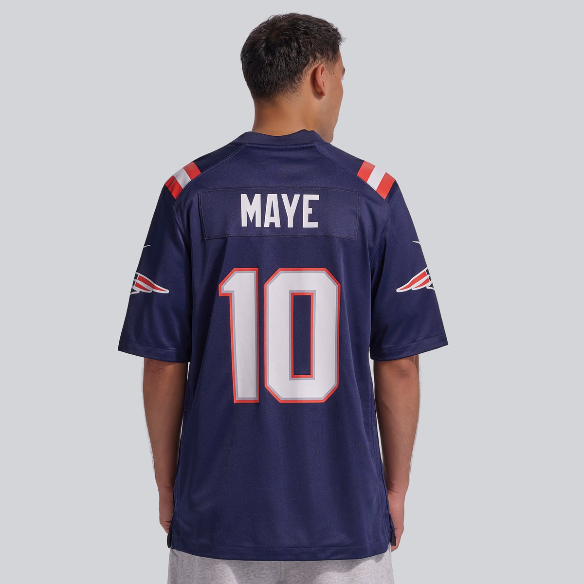 Men's New England Patriots Drake Maye Nike Navy  Player Game Jersey