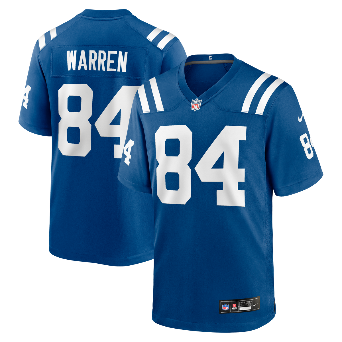 Men's Indianapolis Colts Tyler Warren Nike  White  Game Jersey