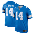 Men's Detroit Lions Amon-Ra St. Brown Nike Blue Legend Player Performance Top
