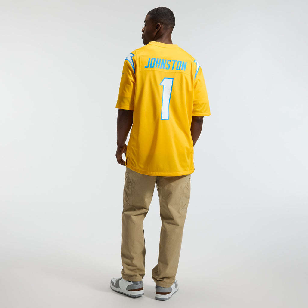 Men's Los Angeles Chargers Quentin Johnston Nike Gold Alternate Charger Power Game Player Jersey