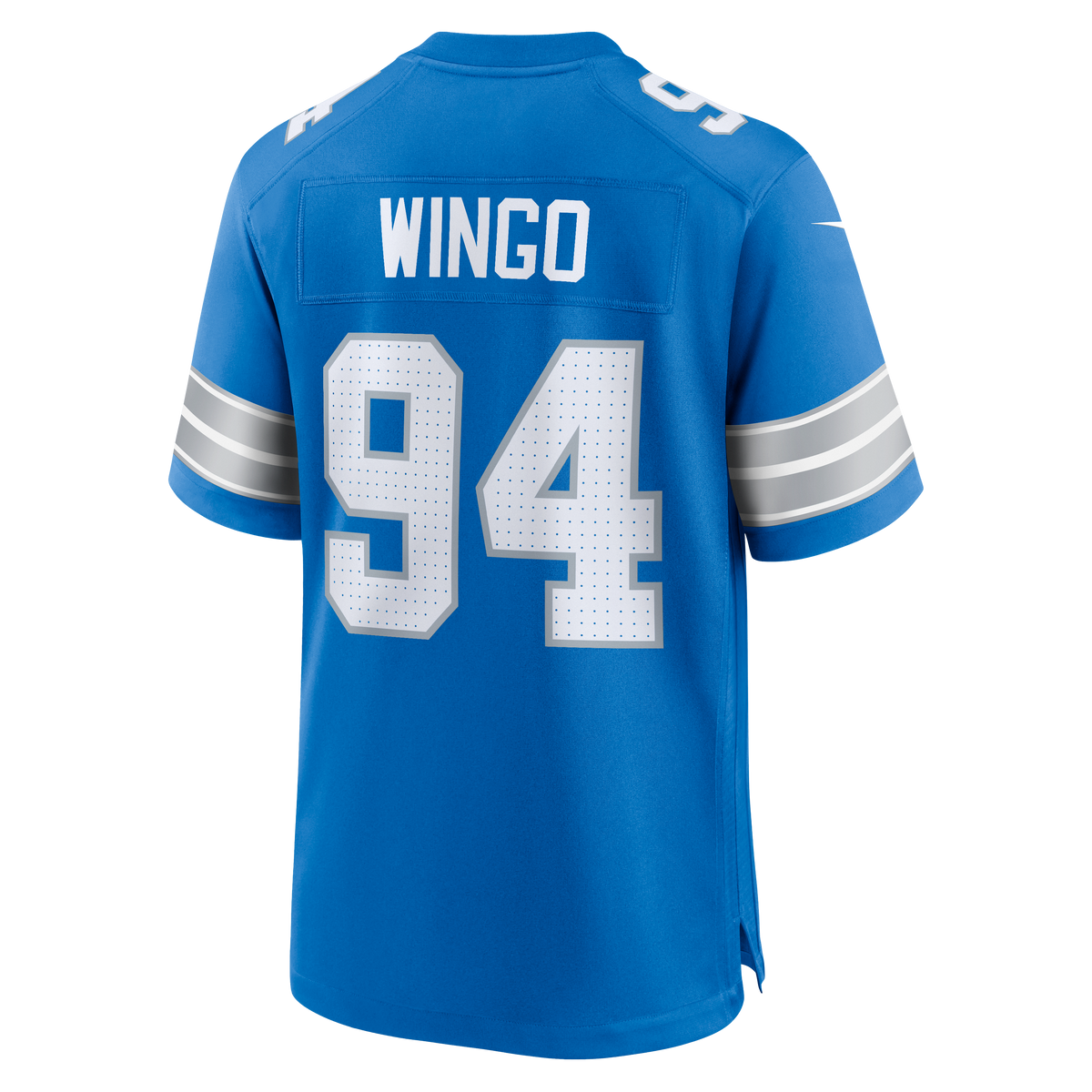 Men's Detroit Lions Mekhi Wingo Nike  Blue Team Game Jersey