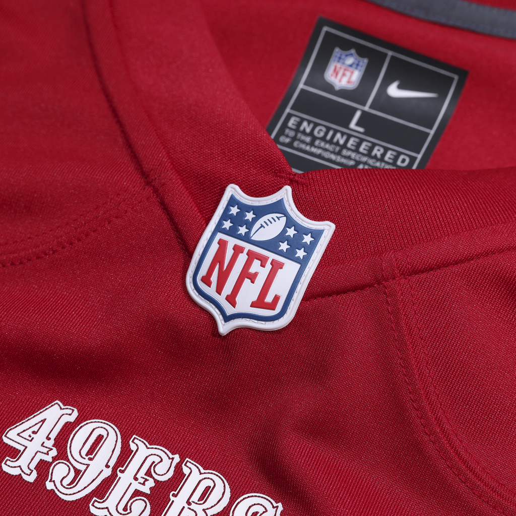 Men's San Francisco 49ers Mac Jones Nike  Scarlet Team Game Jersey