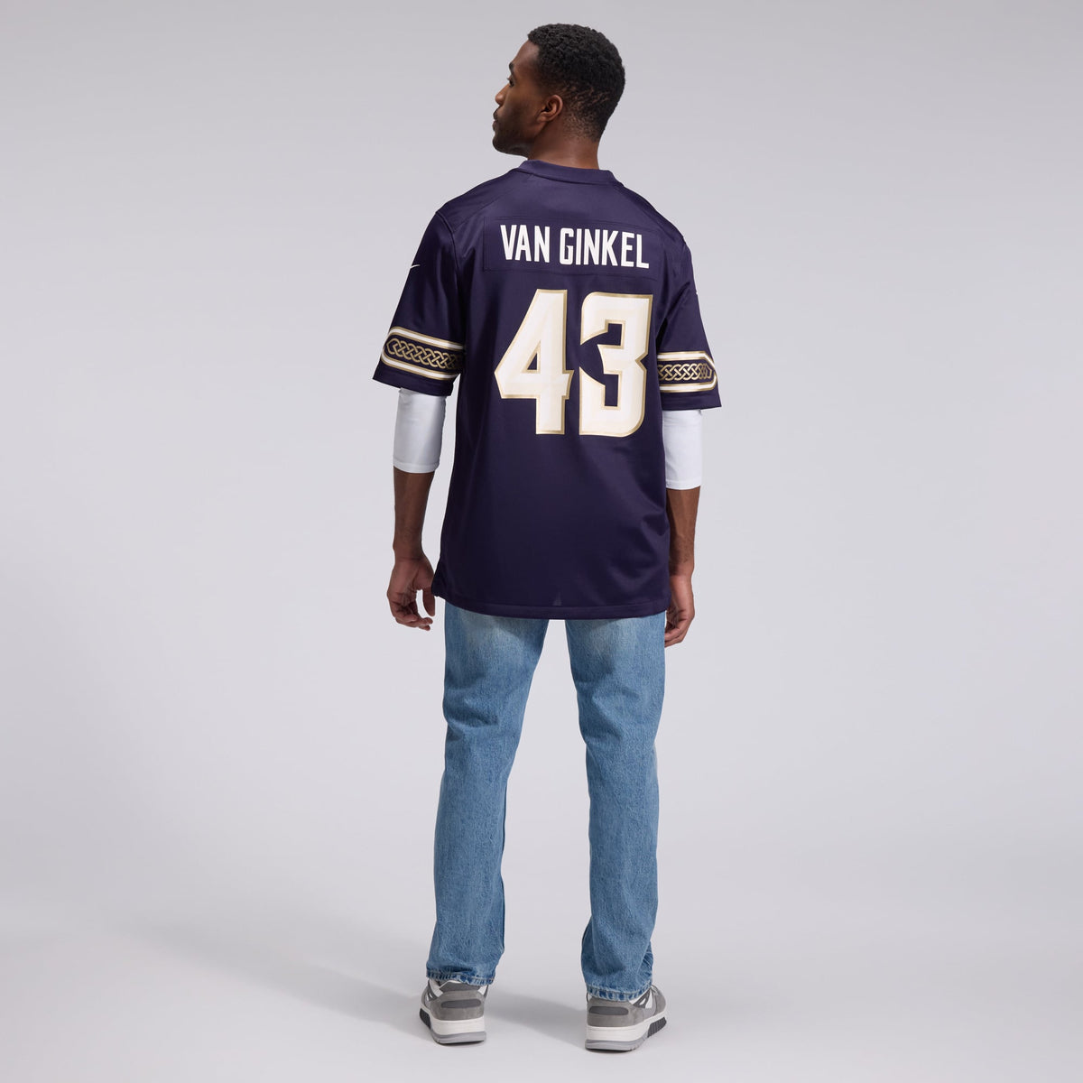 Men's Minnesota Vikings Andrew Van Ginkel Nike Purple 2026 Rivalries Collection Game Jersey