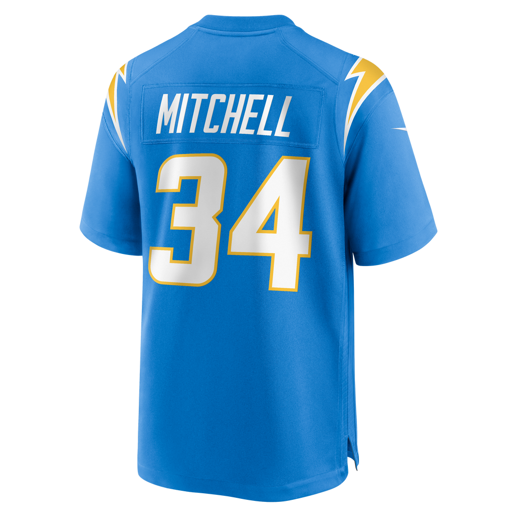 Men's Los Angeles Chargers Keaton Mitchell Nike  Powder Blue Team Game Jersey