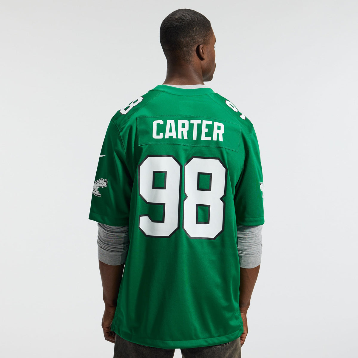 Men's Philadelphia Eagles Jalen Carter Nike White Game Jersey