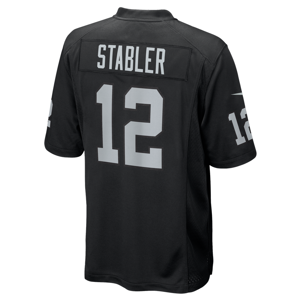 Men's Las Vegas Raiders Ken Stabler Nike Black Game Retired Player Jersey