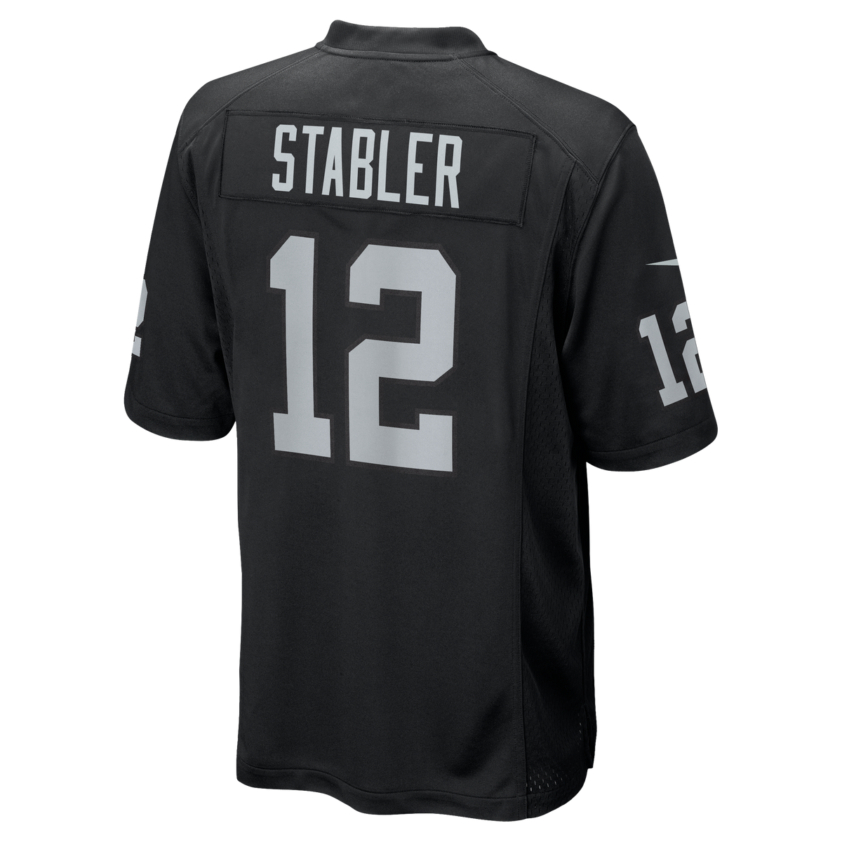 Men's Las Vegas Raiders Ken Stabler Nike Black Game Retired Player Jersey