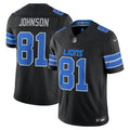 Men's Detroit Lions Calvin Johnson Nike Black Alternate Vapor F.U.S.E. Stitched Retired Limited Jersey