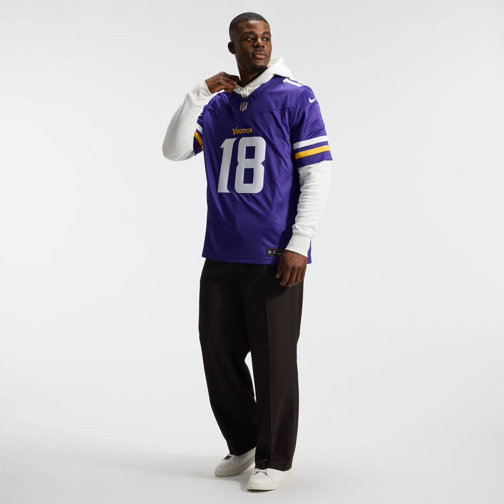 Men's Minnesota Vikings Justin Jefferson Nike White Alternate Vapor F.U.S.E. Stitched Limited Jersey