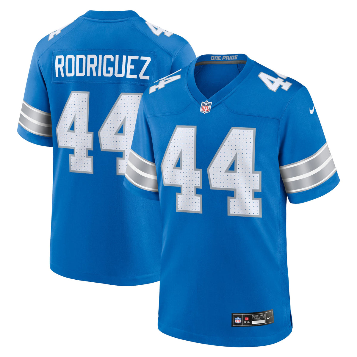 Men's Detroit Lions Malcolm Rodriguez Nike Black 2nd Alternate Game Jersey