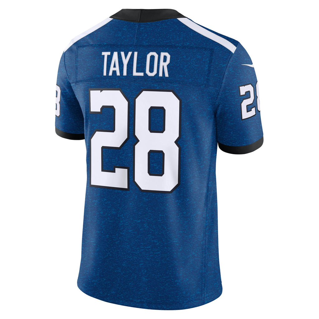 Men's Indianapolis Colts Jonathan Taylor Nike Royal Alternate Indiana Nights Vapor F.U.S.E. Stitched Limited Jersey