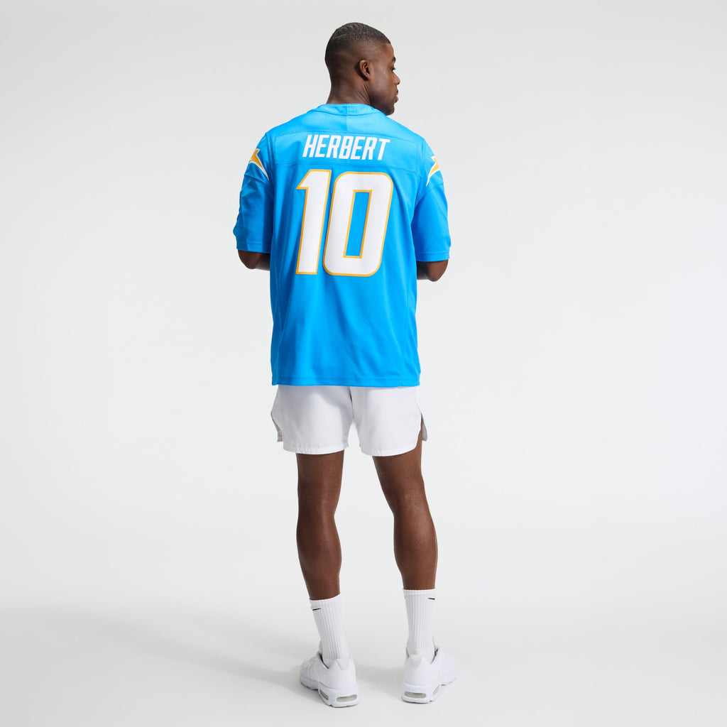 Men's Los Angeles Chargers Justin Herbert Nike Powder Blue Team Vapor F.U.S.E. Stitched Limited Jersey
