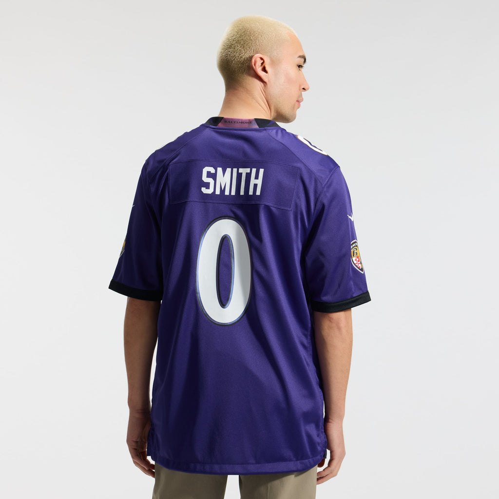 Men's Baltimore Ravens Roquan Smith Nike Purple Team Game Jersey