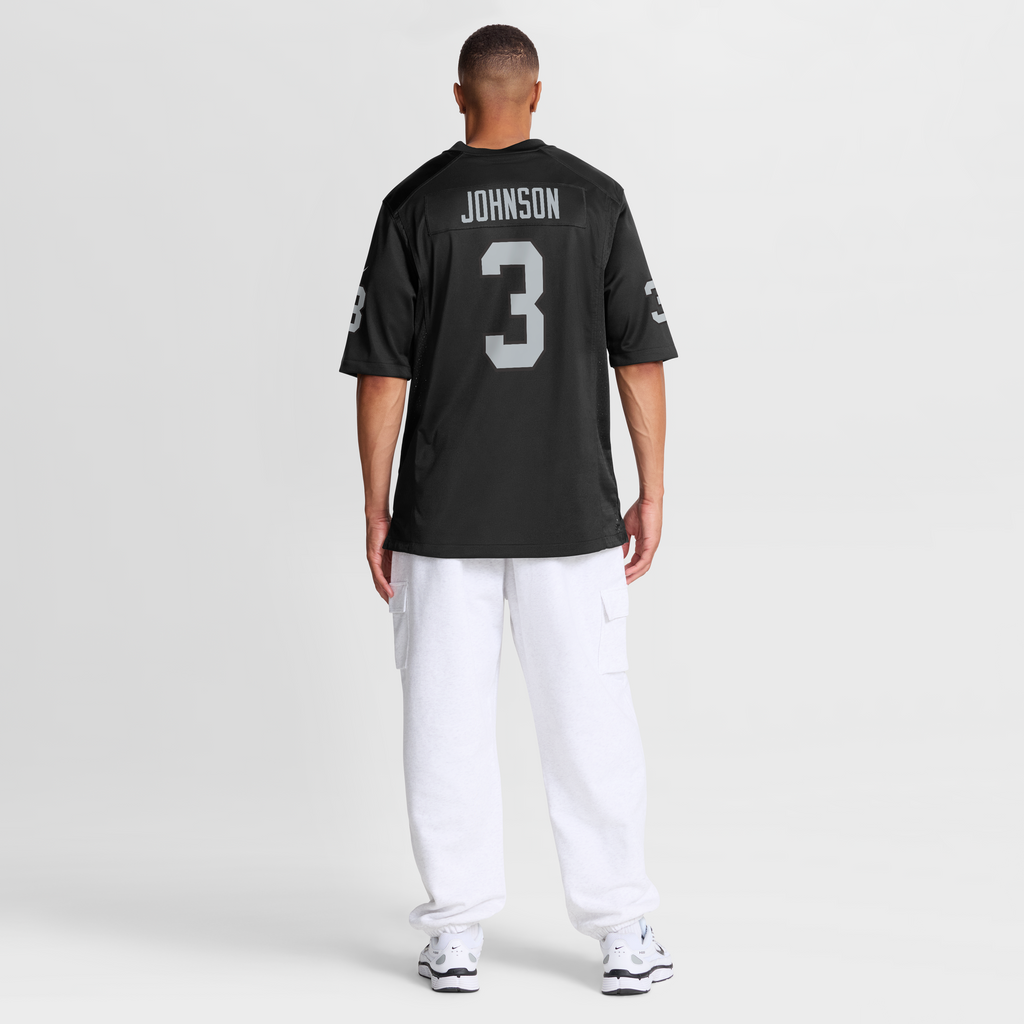 Men's Las Vegas Raiders Taron Johnson Nike Black Team Game Jersey