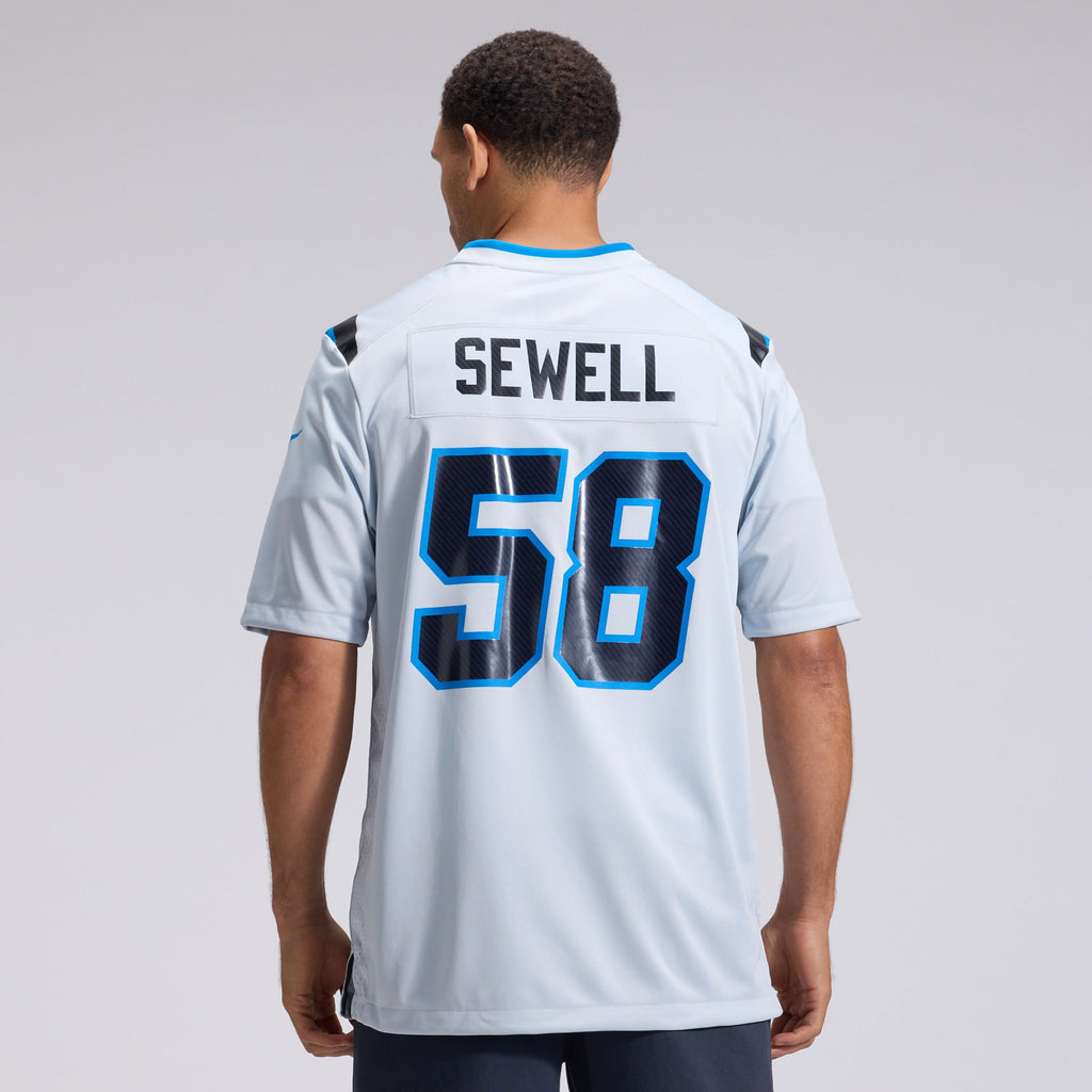 Men's Detroit Lions Penei Sewell Nike Silver 2026 Rivalries Collection Game Jersey
