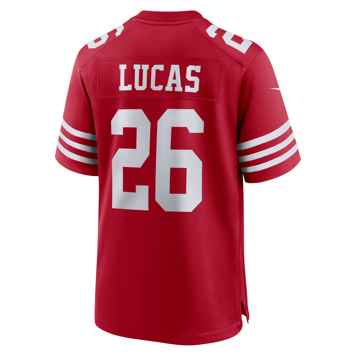 Men's San Francisco 49ers Chase Lucas Nike  Scarlet Team Game Jersey