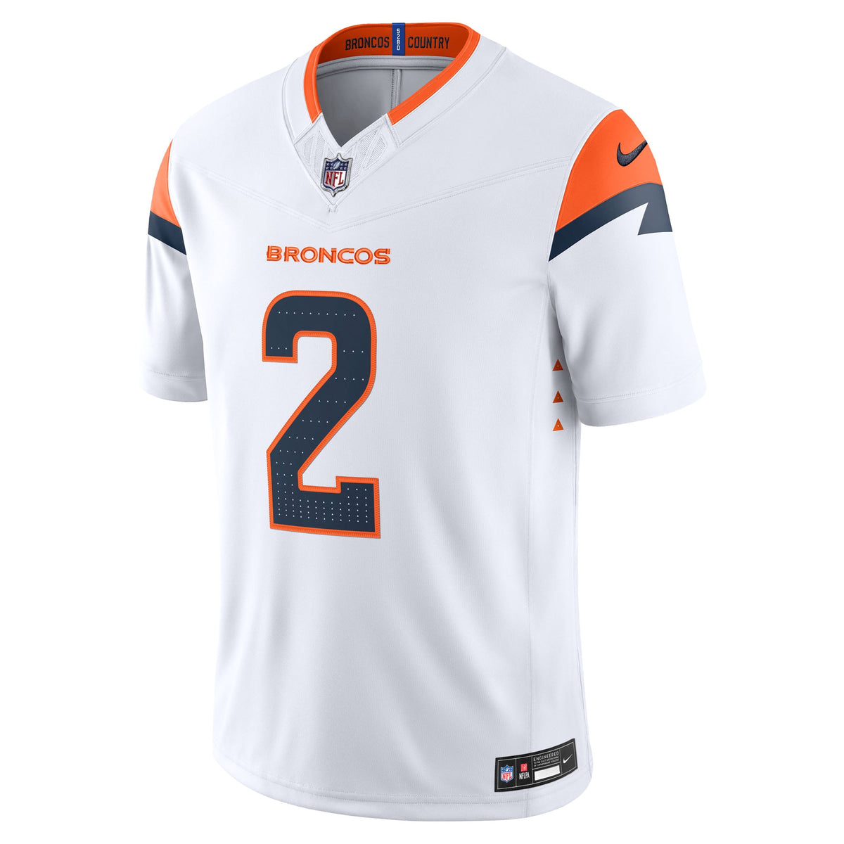 Men's Denver Broncos Pat Surtain II Nike White Vapor F.U.S.E. Stitched Limited Jersey