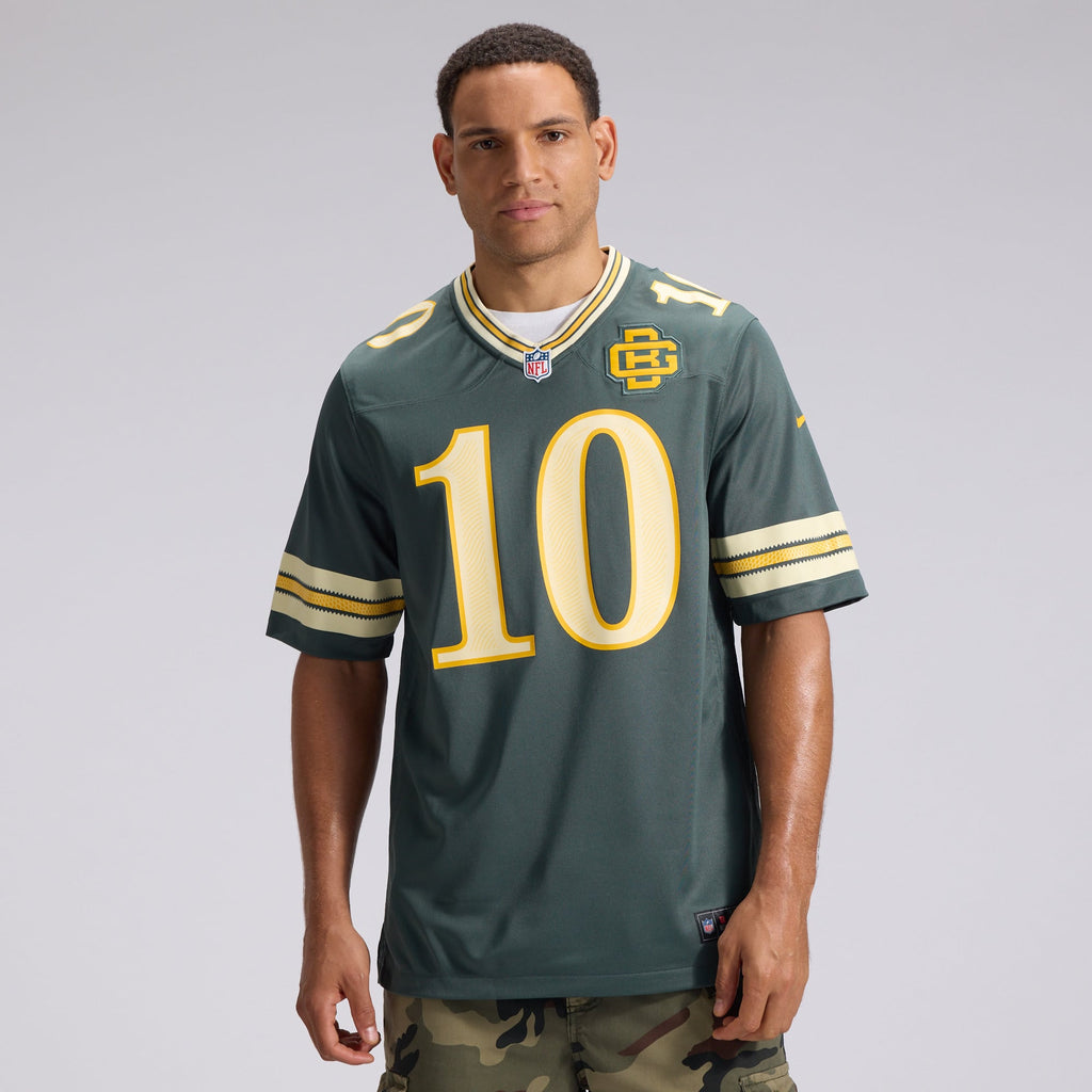 Men's Green Bay Packers Jordan Love Nike Green 2026 Rivalries Collection Game Jersey