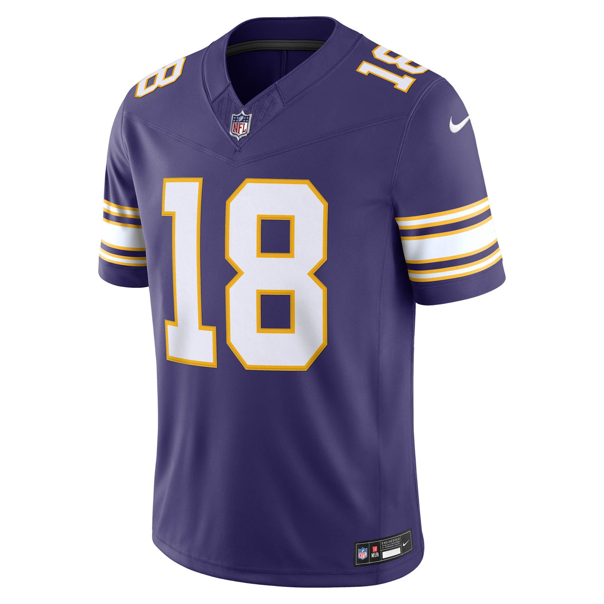 Men's Minnesota Vikings Justin Jefferson Nike Purple Alternate Classic Vapor F.U.S.E. Stitched Limited Jersey