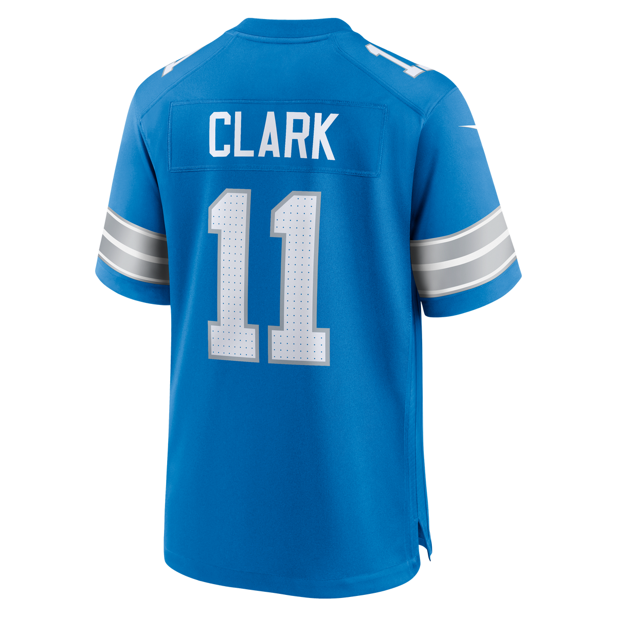 Men's Detroit Lions Damone Clark Nike  Blue Team Game Jersey