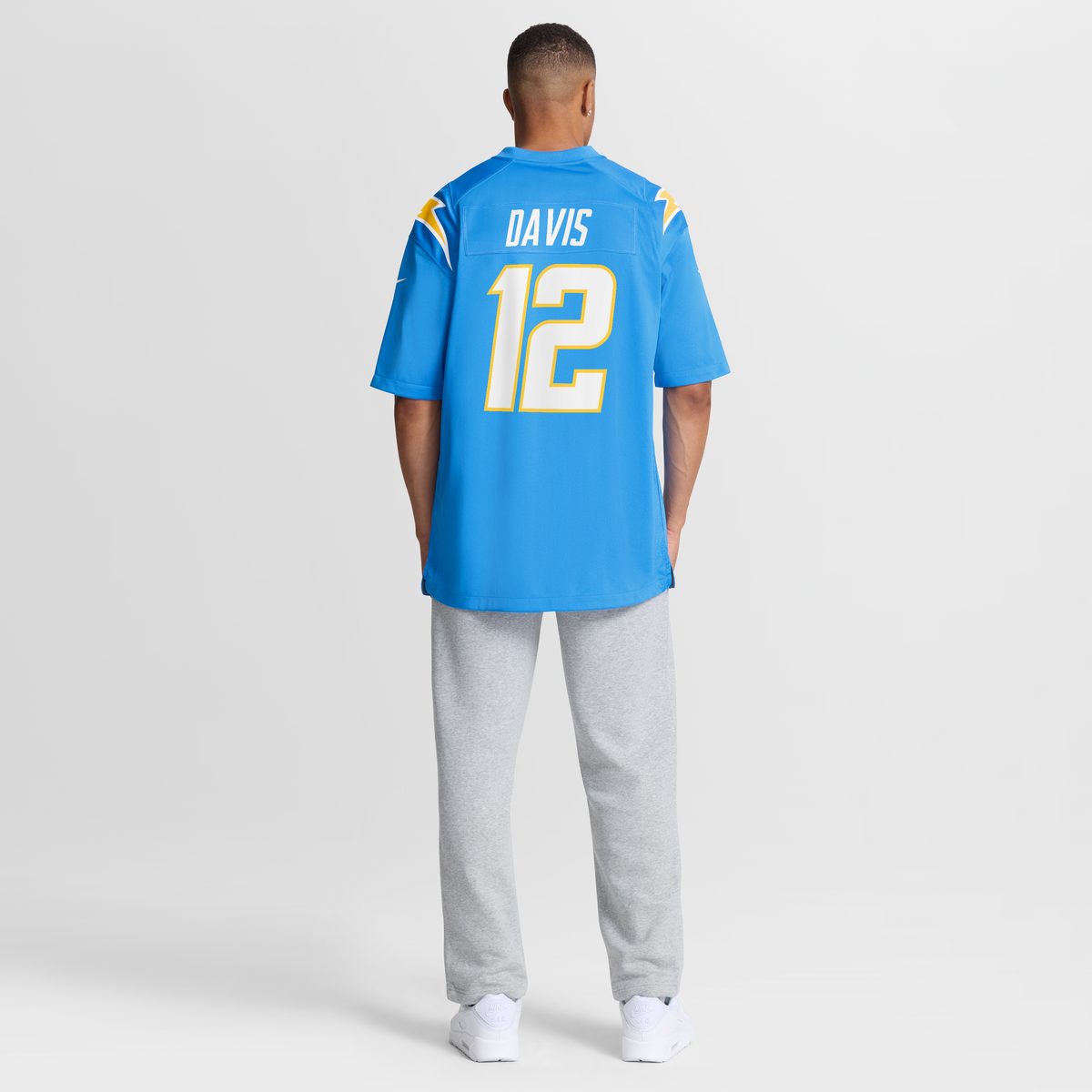 Men's Los Angeles Chargers Derius Davis Nike Powder Blue Team Game Jersey