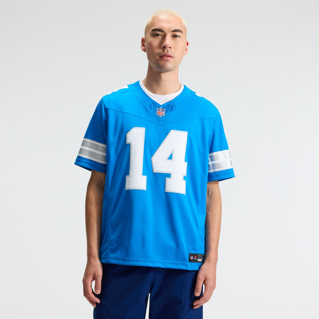 Men's Detroit Lions Amon-Ra St. Brown Nike Blue Team Vapor F.U.S.E. Stitched Limited Jersey